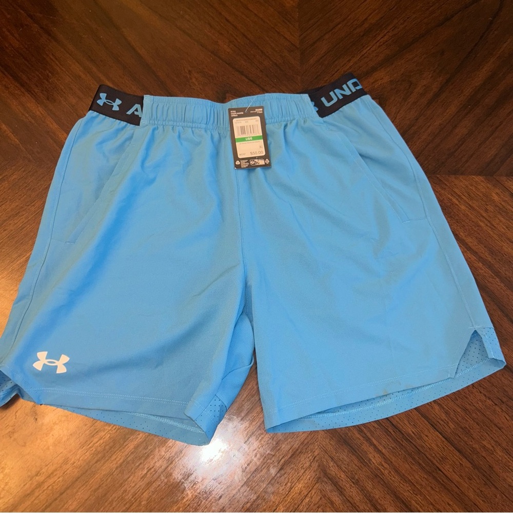 Under armour Vanish Woven 6" Shorts - Men's Ether Blue/White Size Large New